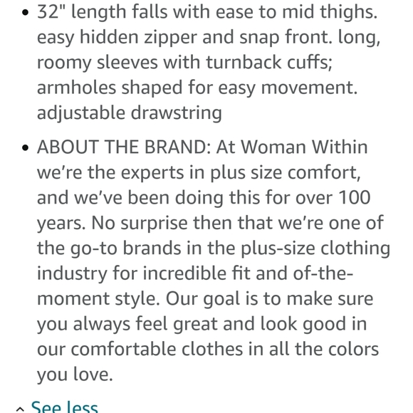 NEW Woman Within Hooded ALine Fleece Coat Red - Picture 3 of 14